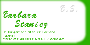 barbara stanicz business card